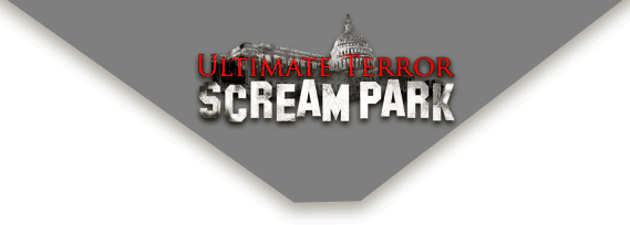 Ultimate Terror Scream Park logo on desktop.