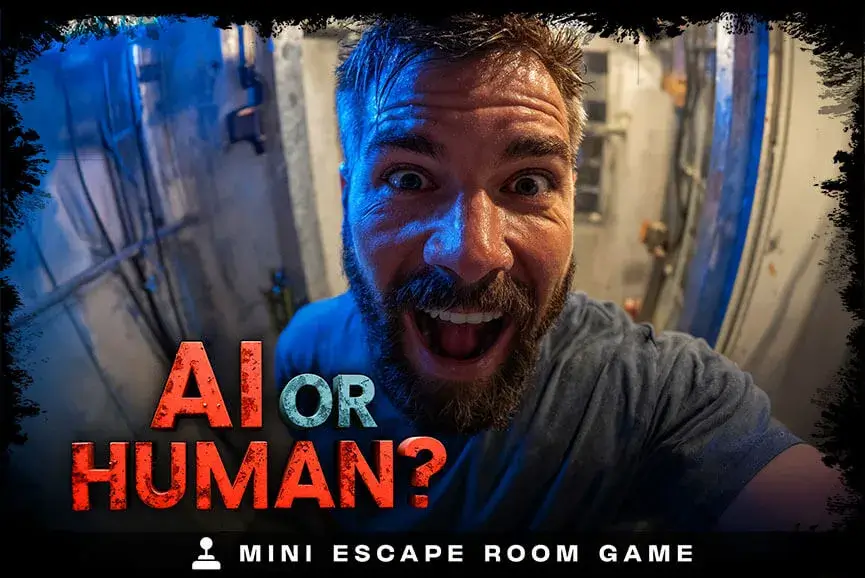 Mini escape room challenge at Sacramento haunted attraction: AI or human game