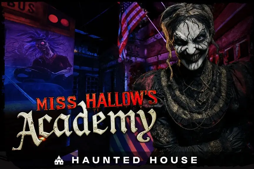 Miss Hallow’s Academy haunted house at Sacramento Scream Park