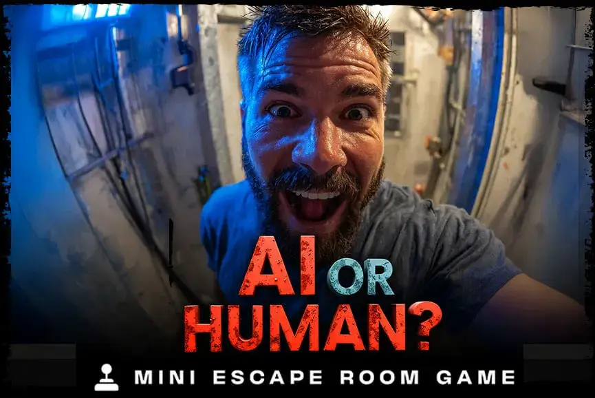 Mini escape room challenge at Sacramento haunted attraction: AI or human game