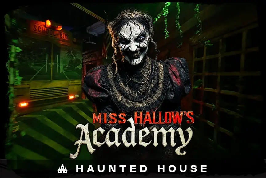 Miss Hallow’s Academy haunted house at Sacramento Scream Park