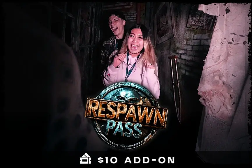 Group using Respawn Pass inside Sacramento Scream Park haunted house experience